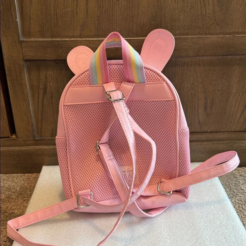 OMG accessories sparkly Pom Pom bunny toddler kid size backpack